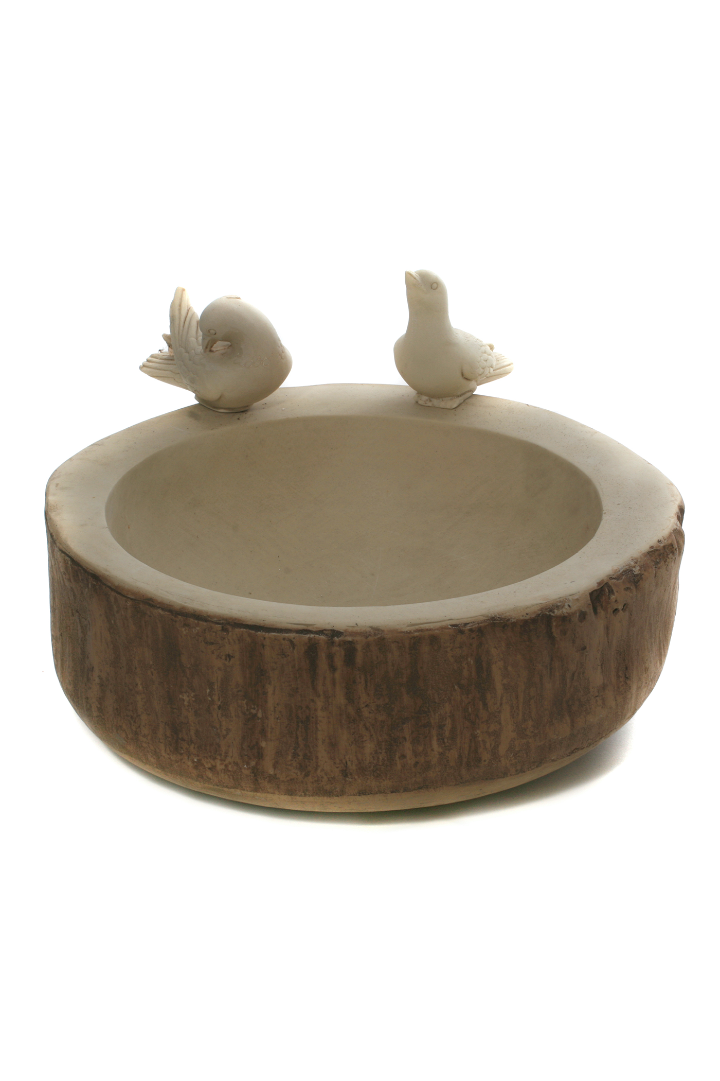 Log Bird Bath