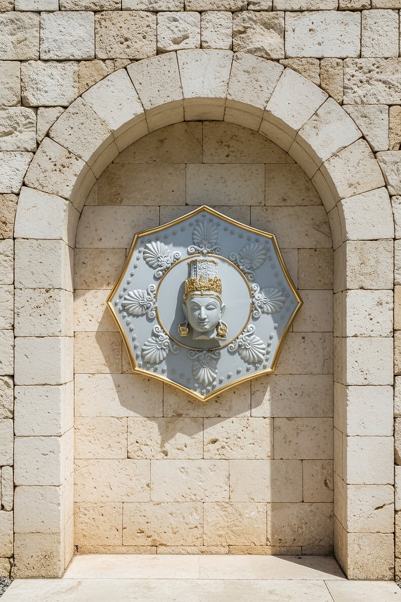 Water Cascade Celestial Deity Medallion