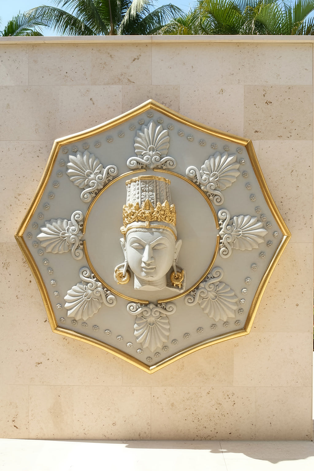 Water Cascade Celestial Deity Medallion
