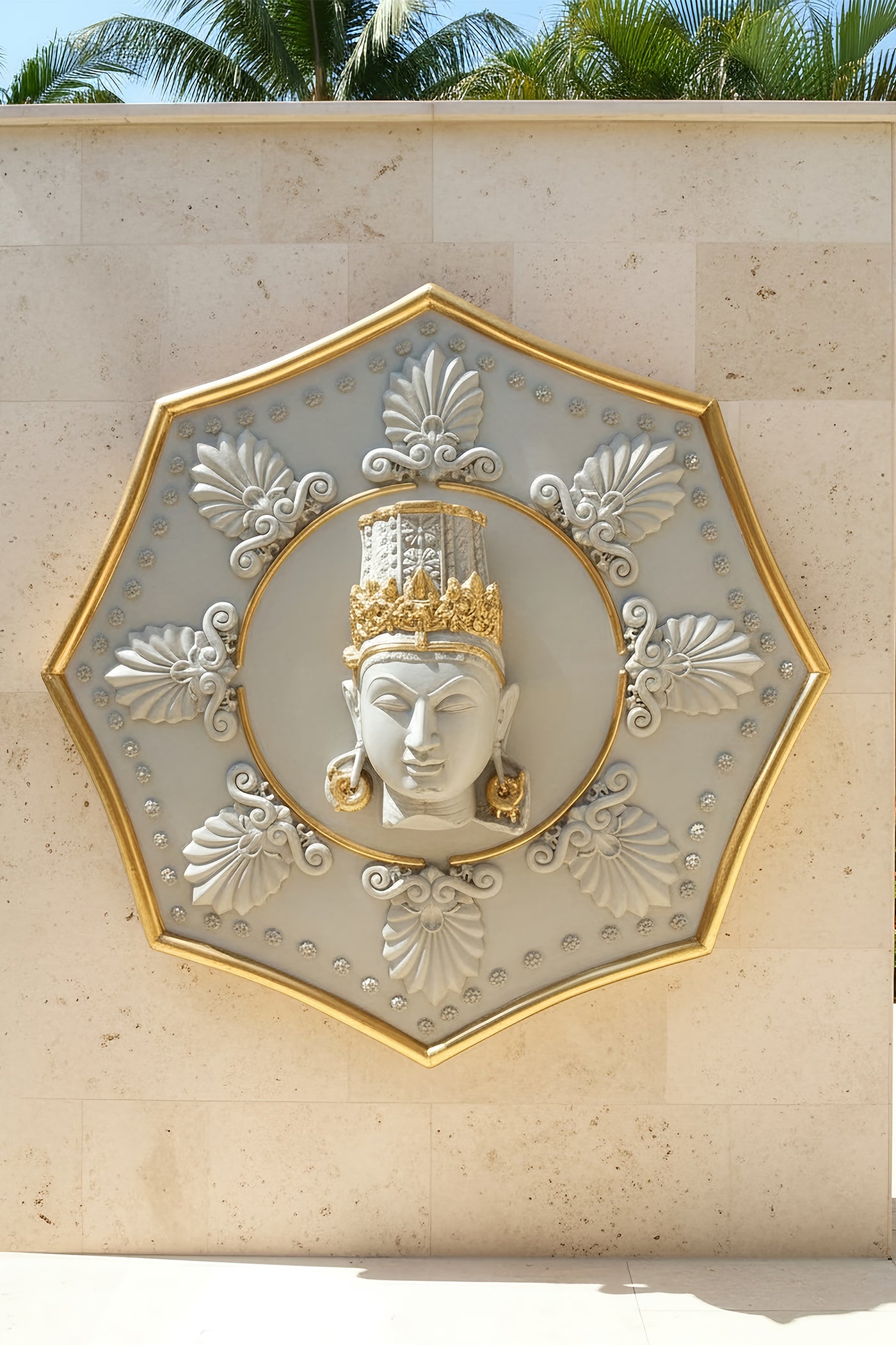 Water Cascade Celestial Deity Medallion