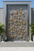 Water Cascade Frangipani Floral Cascade Wall Fountain Ð Golden Bloom