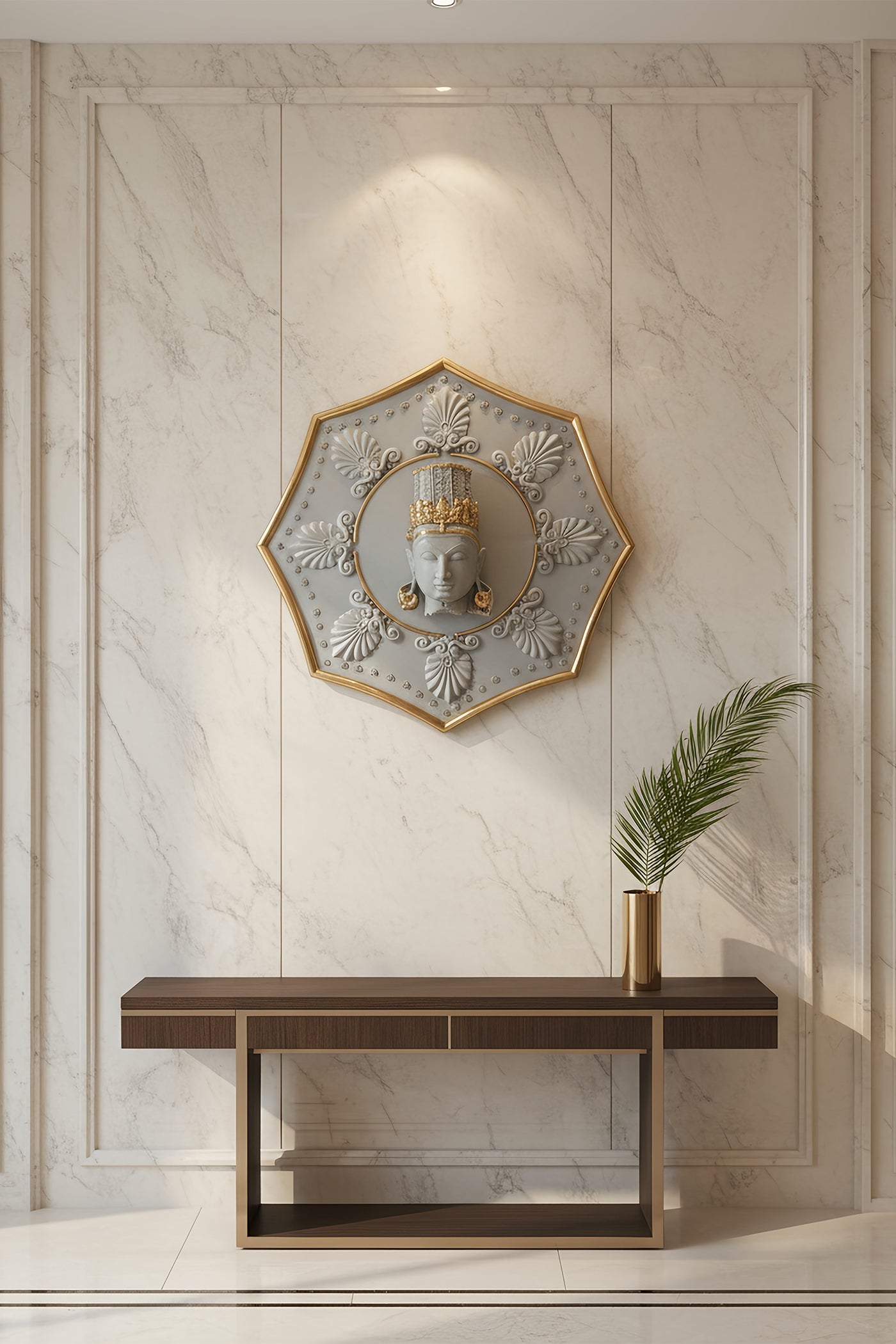 Water Cascade Celestial Deity Medallion