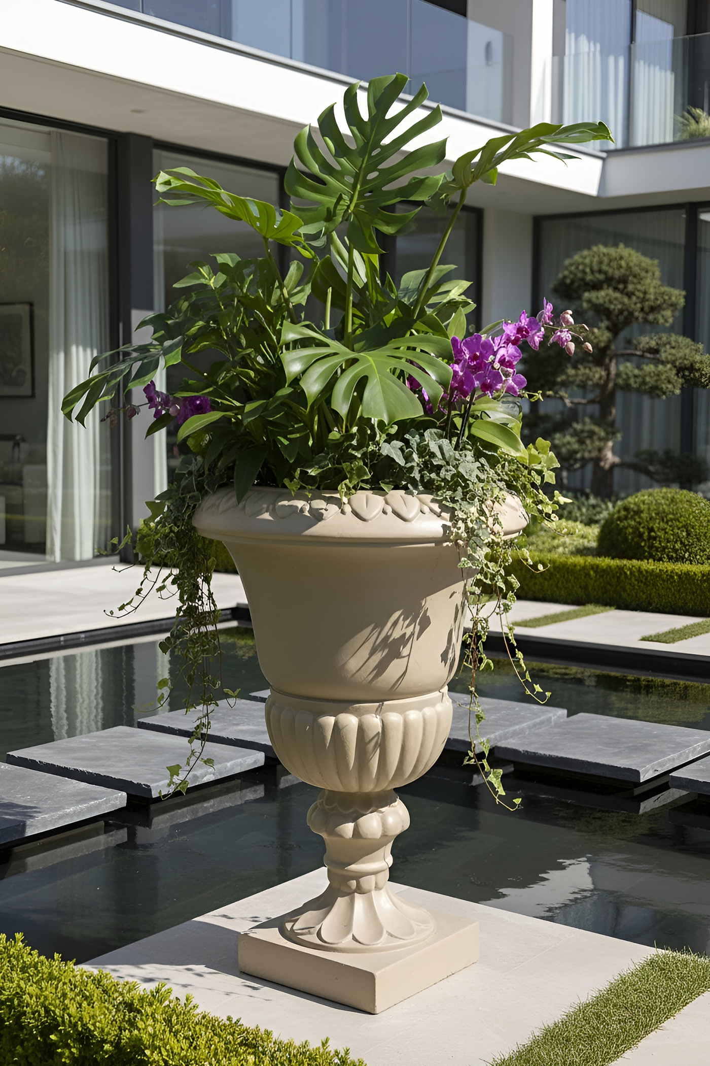 Regal Pedestal Urn
