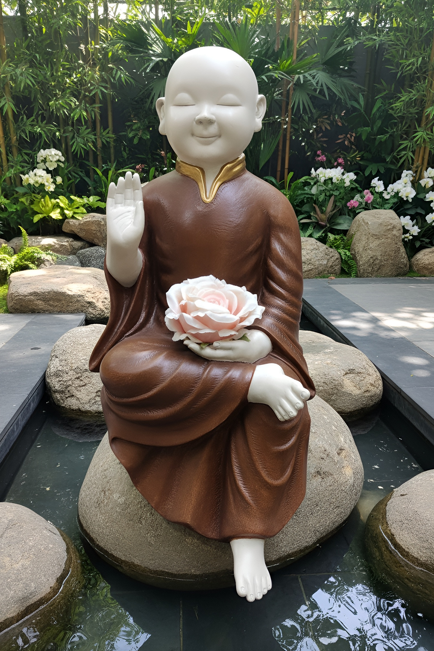 Thai Sitting Blessing Monk