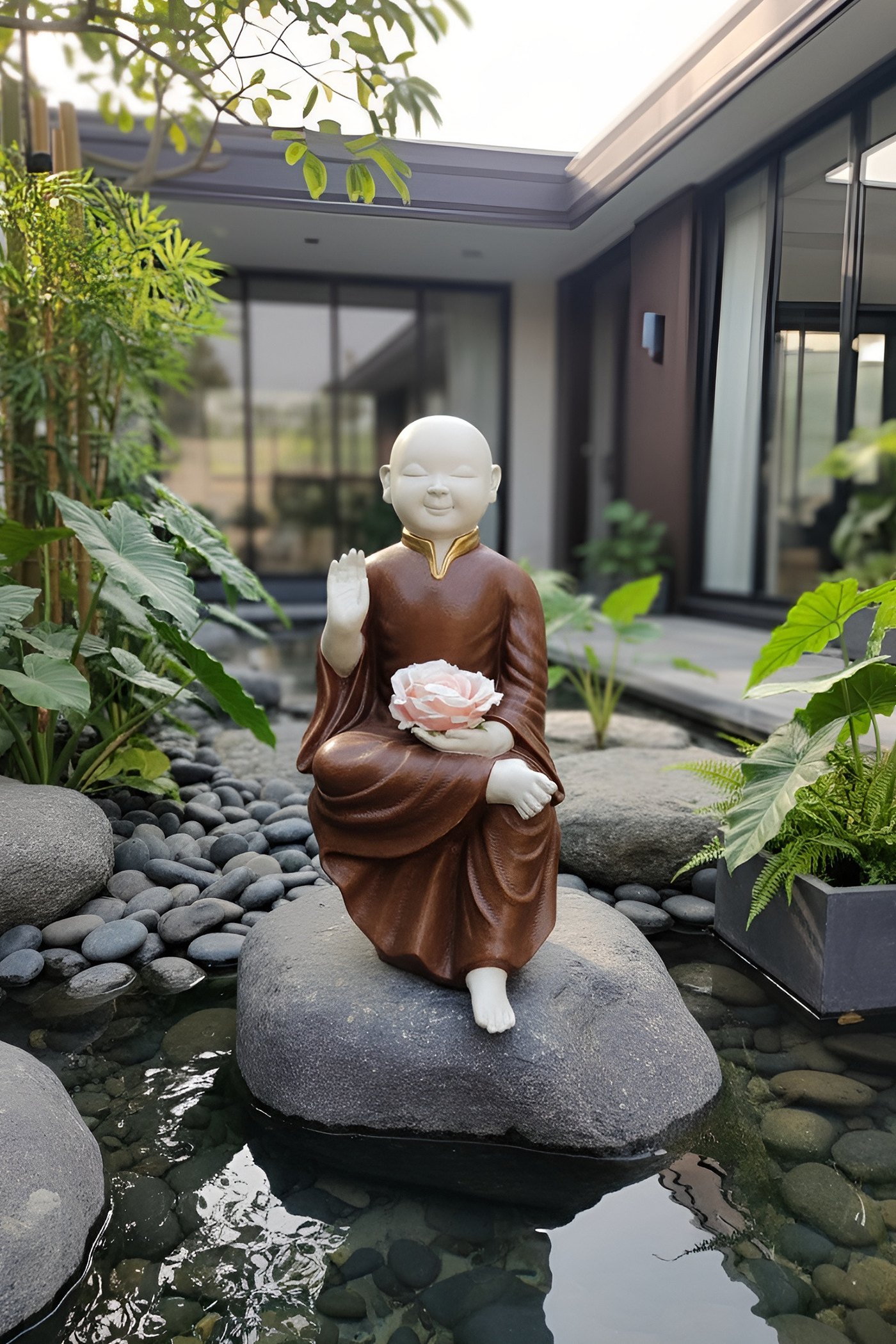 Thai Sitting Blessing Monk