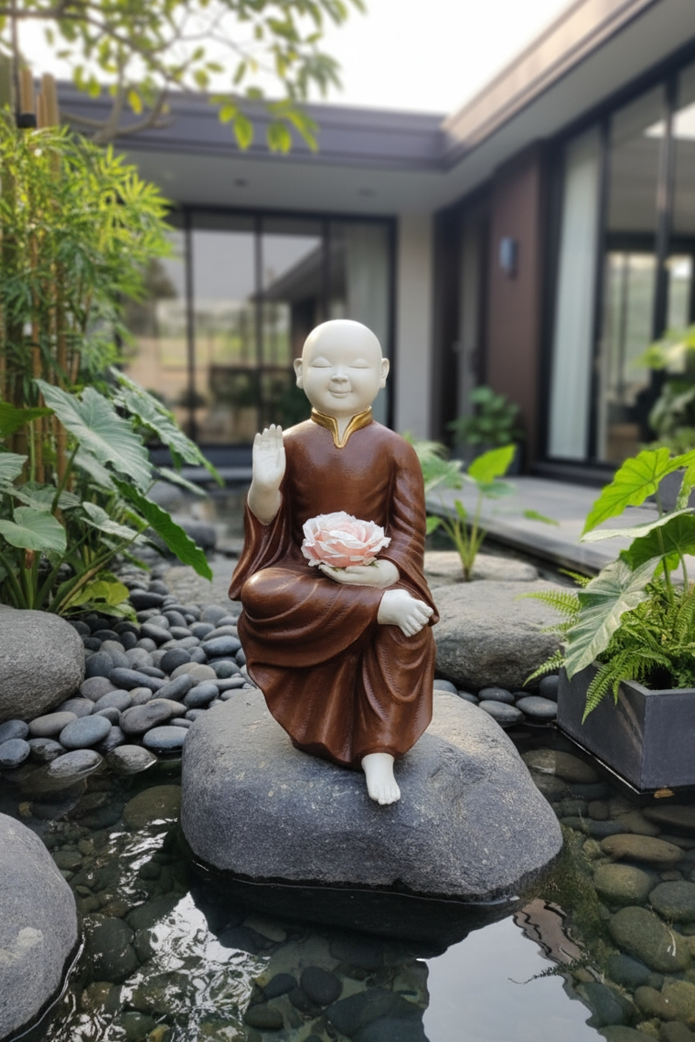 Thai Sitting Blessing Monk