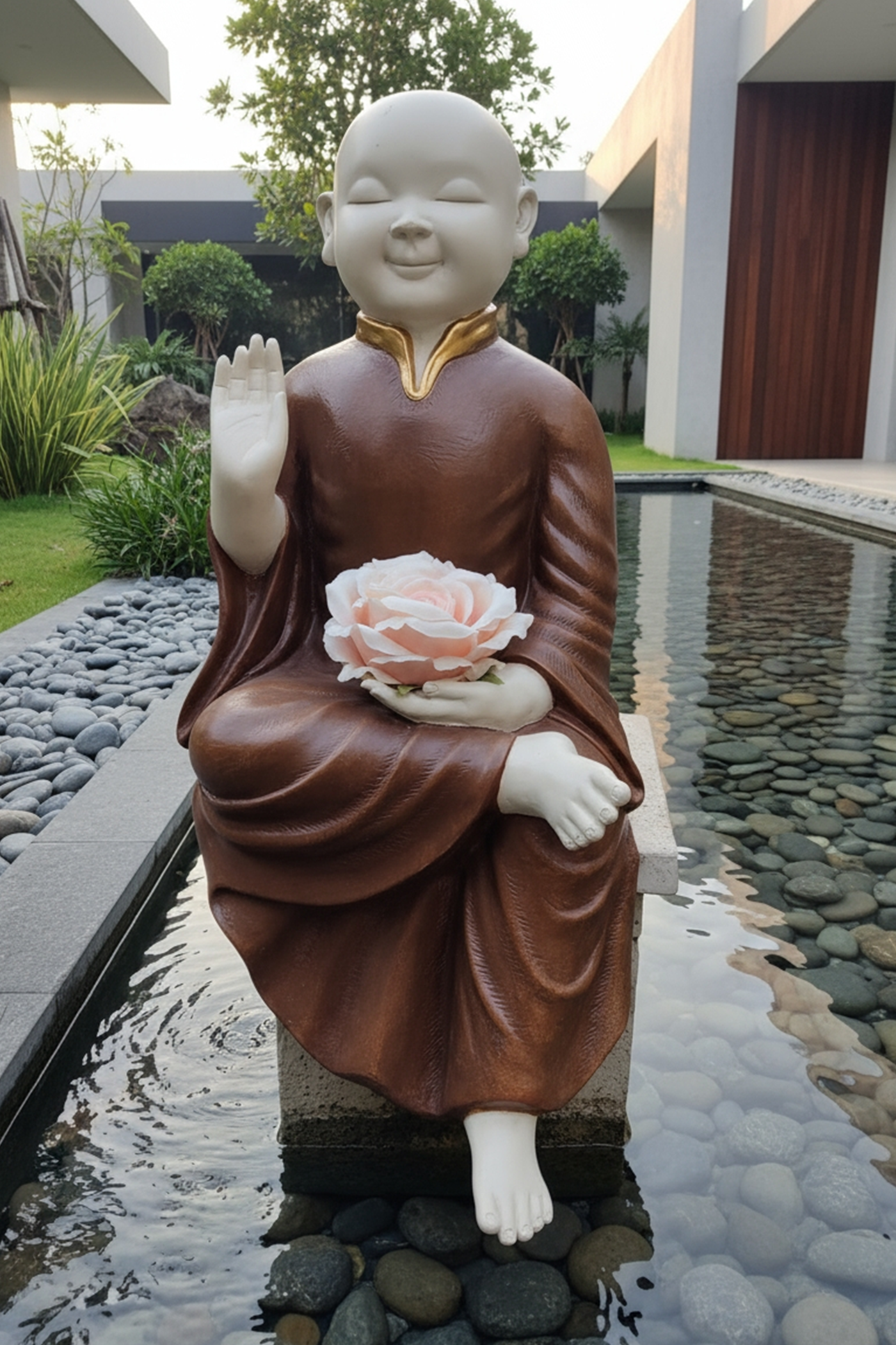Thai Sitting Blessing Monk