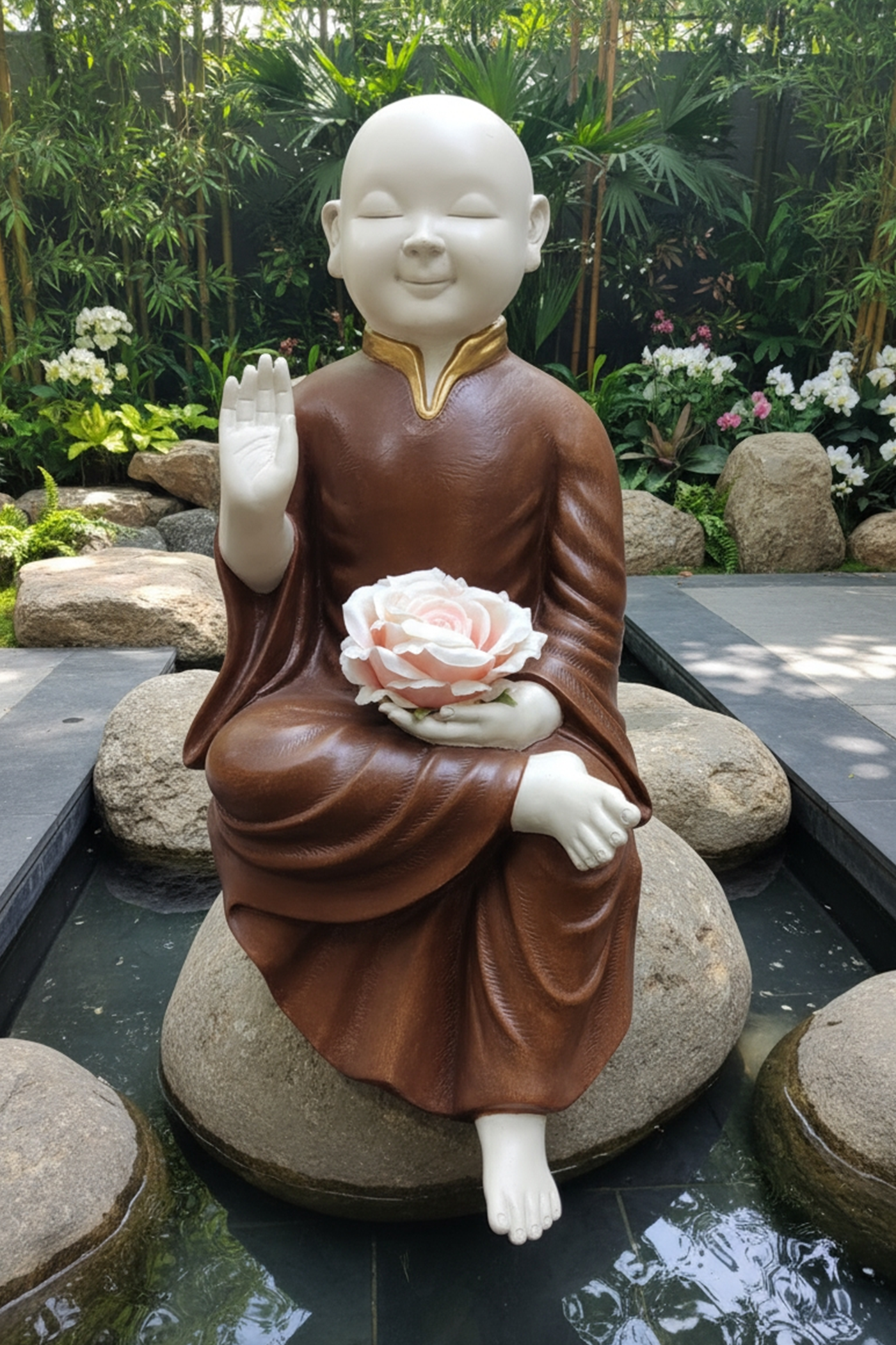 Thai Sitting Blessing Monk